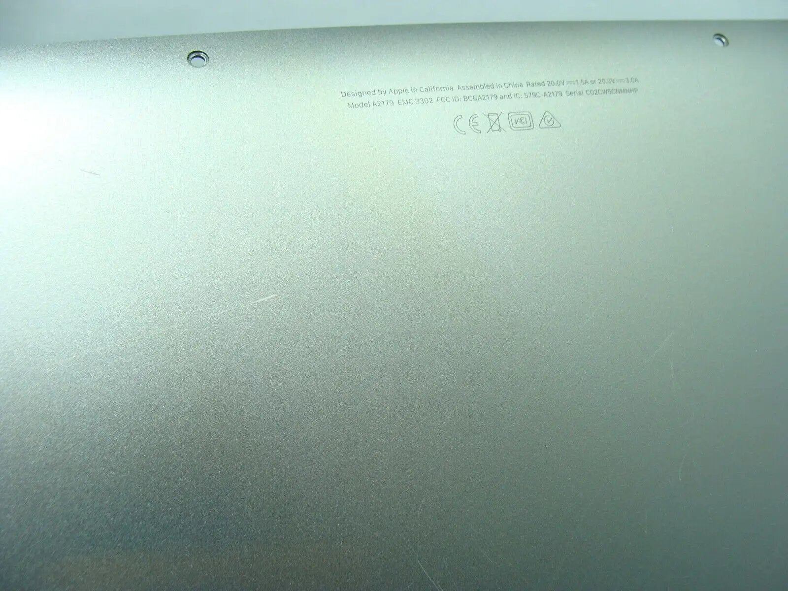 MacBook Air A2179 13 2020 MWTJ2LL/A Genuine Bottom Case Space Gray 923-03980