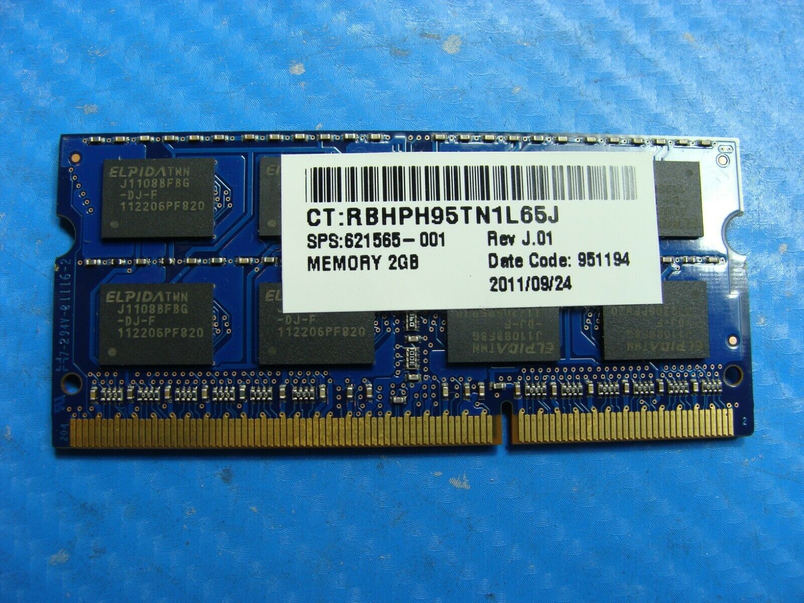 HP dm4-2180us Elpida 2GB 2Rx8 PC3-10600S SO-DIMM Memory RAM EBJ21UE8BFU0-DJ-F Elpida