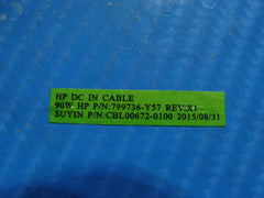 HP Envy m6-p113dx 15.6" DC IN Power Jack w/Cable 799736-Y57