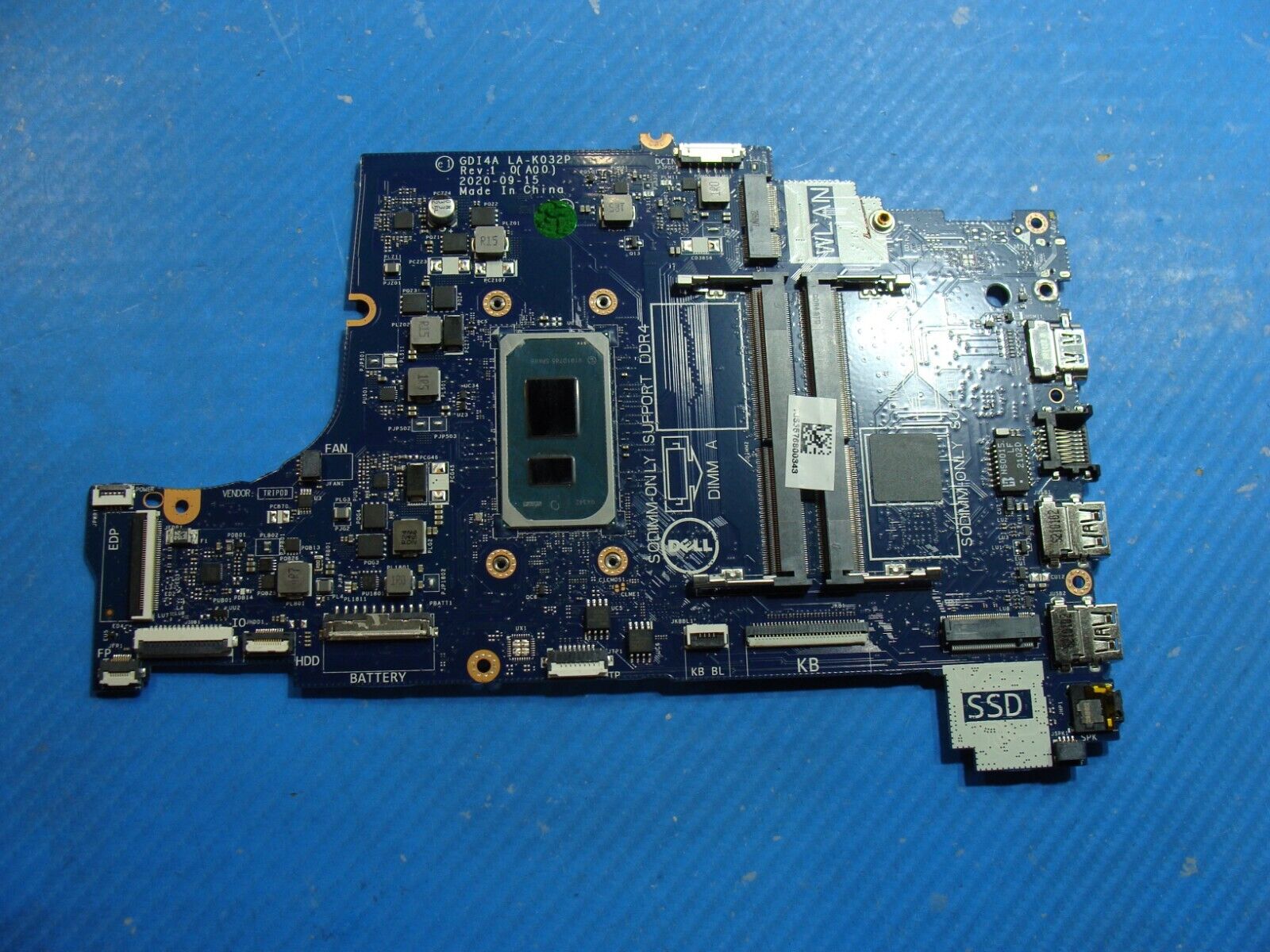 Dell Inspiron 15 3501 15.6 Genuine Intel i3-1115G4 3.0GHz Motherboard 7HC6F
