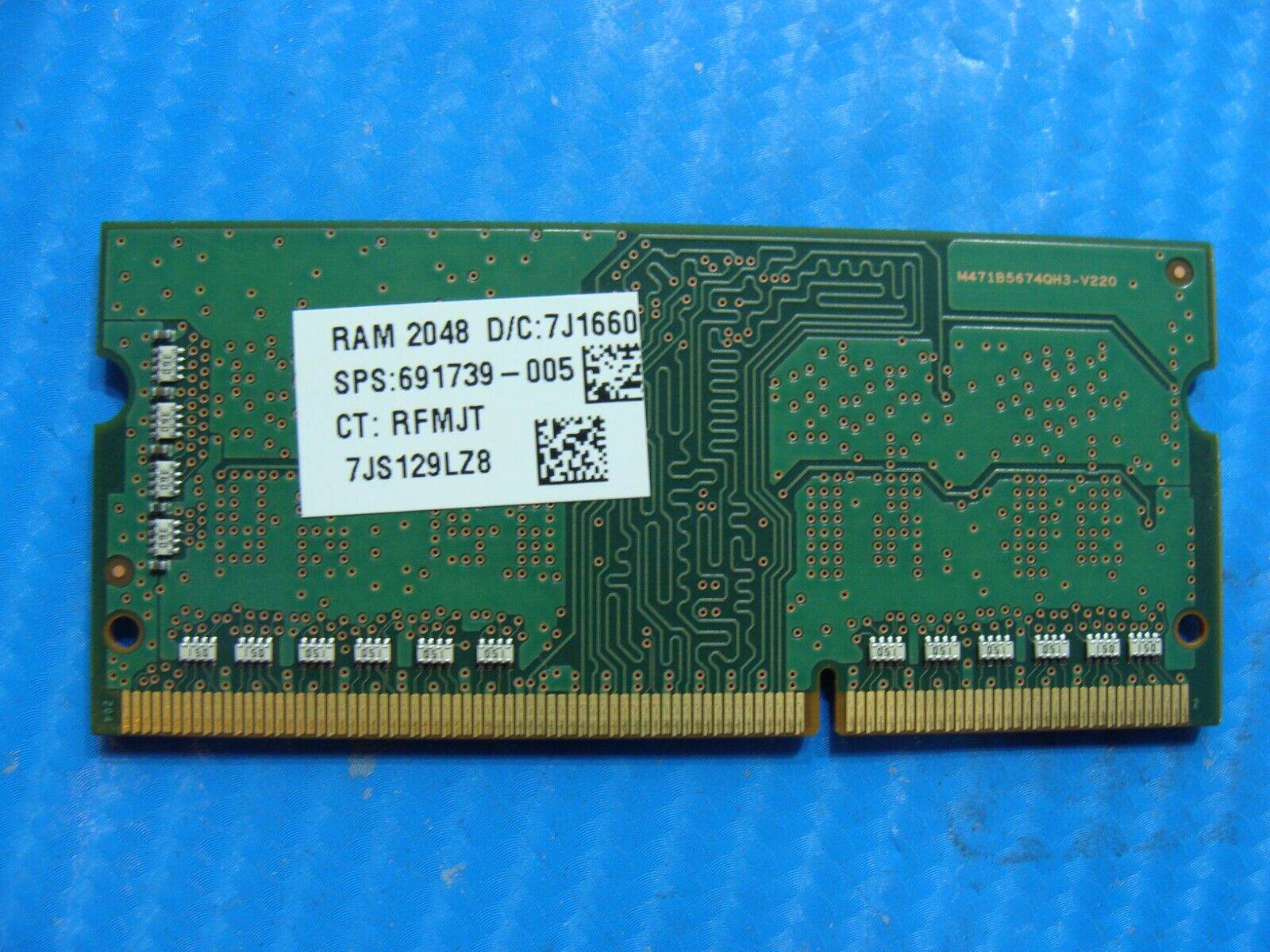 HP 15-ay075nr Samsung 2GB 1Rx16 PC3L-12800S SO-DIMM RAM Memory M471B5674EB0-YK0 - Tested Computer Laptop Parts