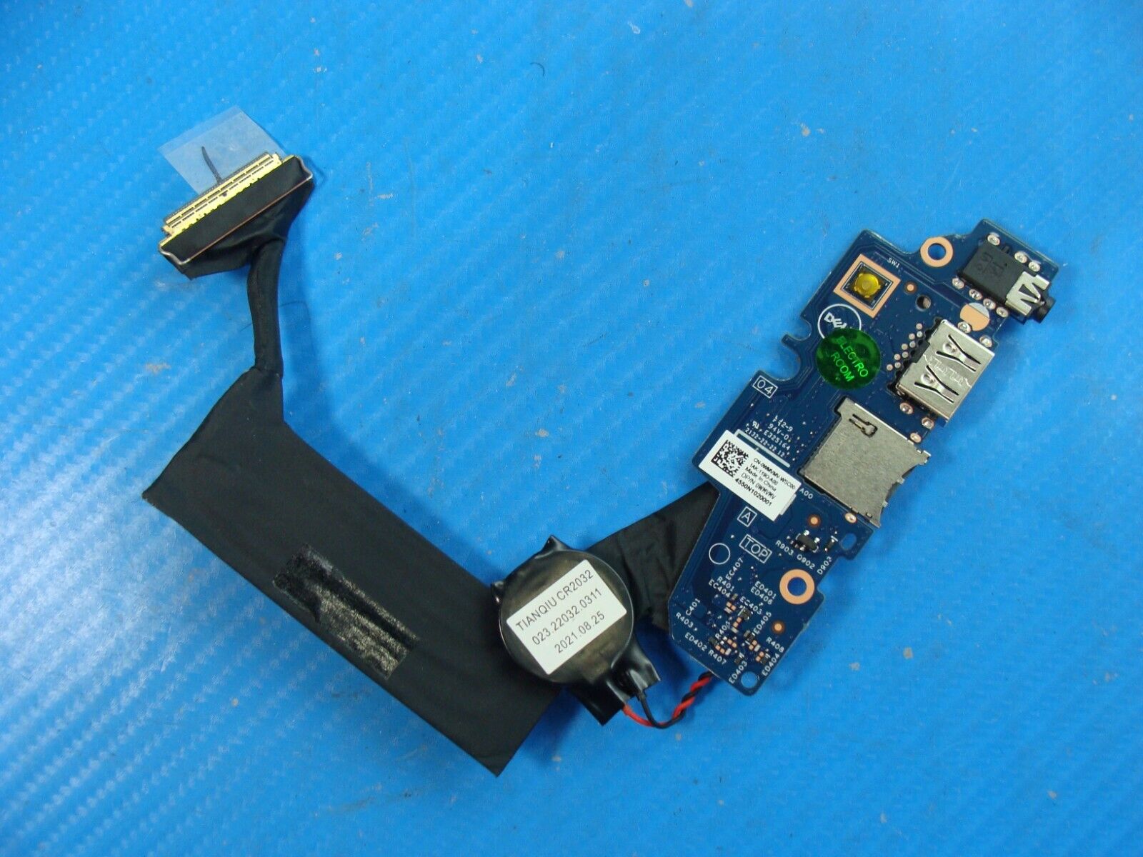 Dell Inspiron 14” 14 7415 2-in-1 OEM USB Card Reader Board w/Cable WMVMV 9YTXC