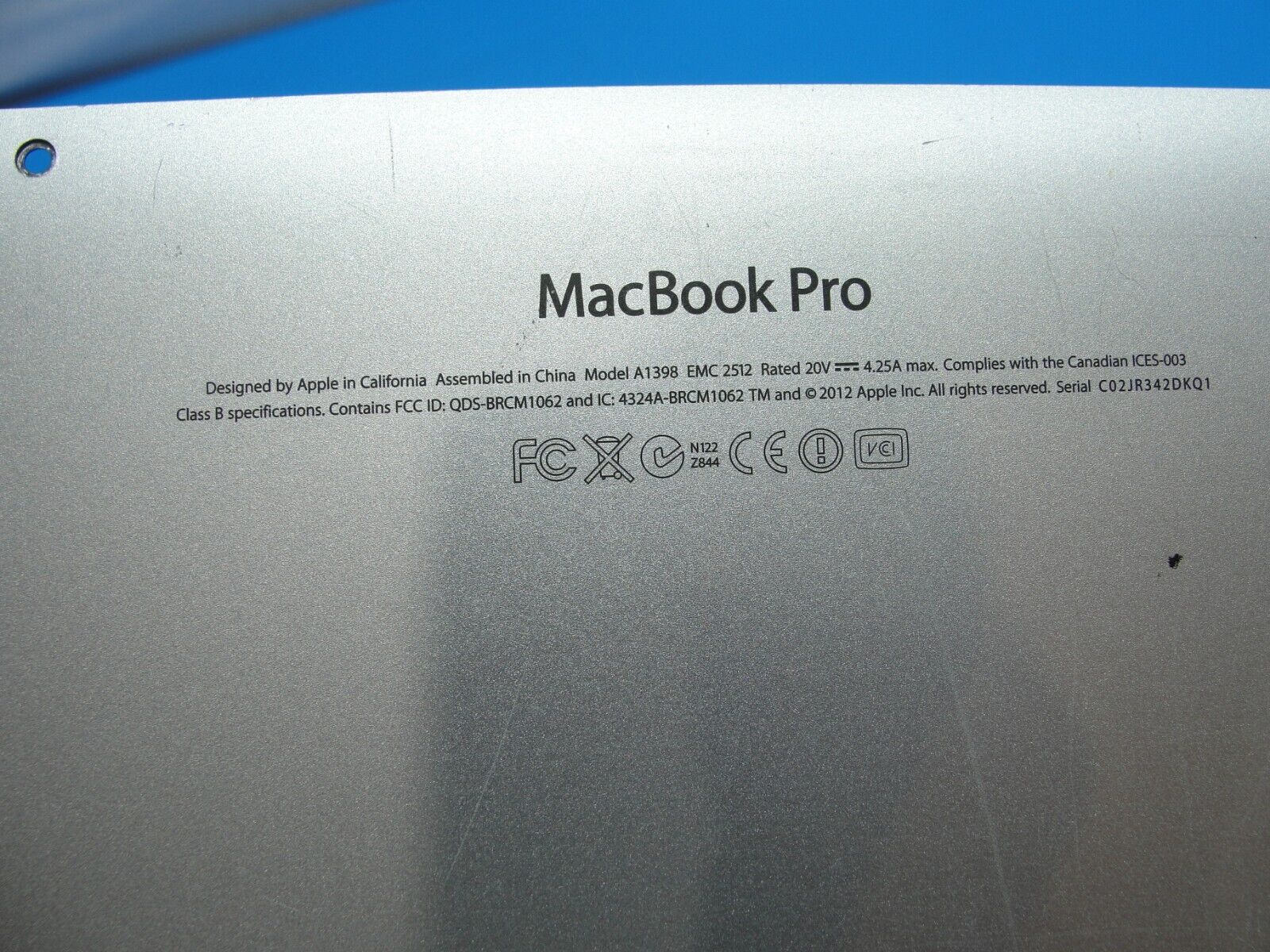 MacBook Pro A1398 15