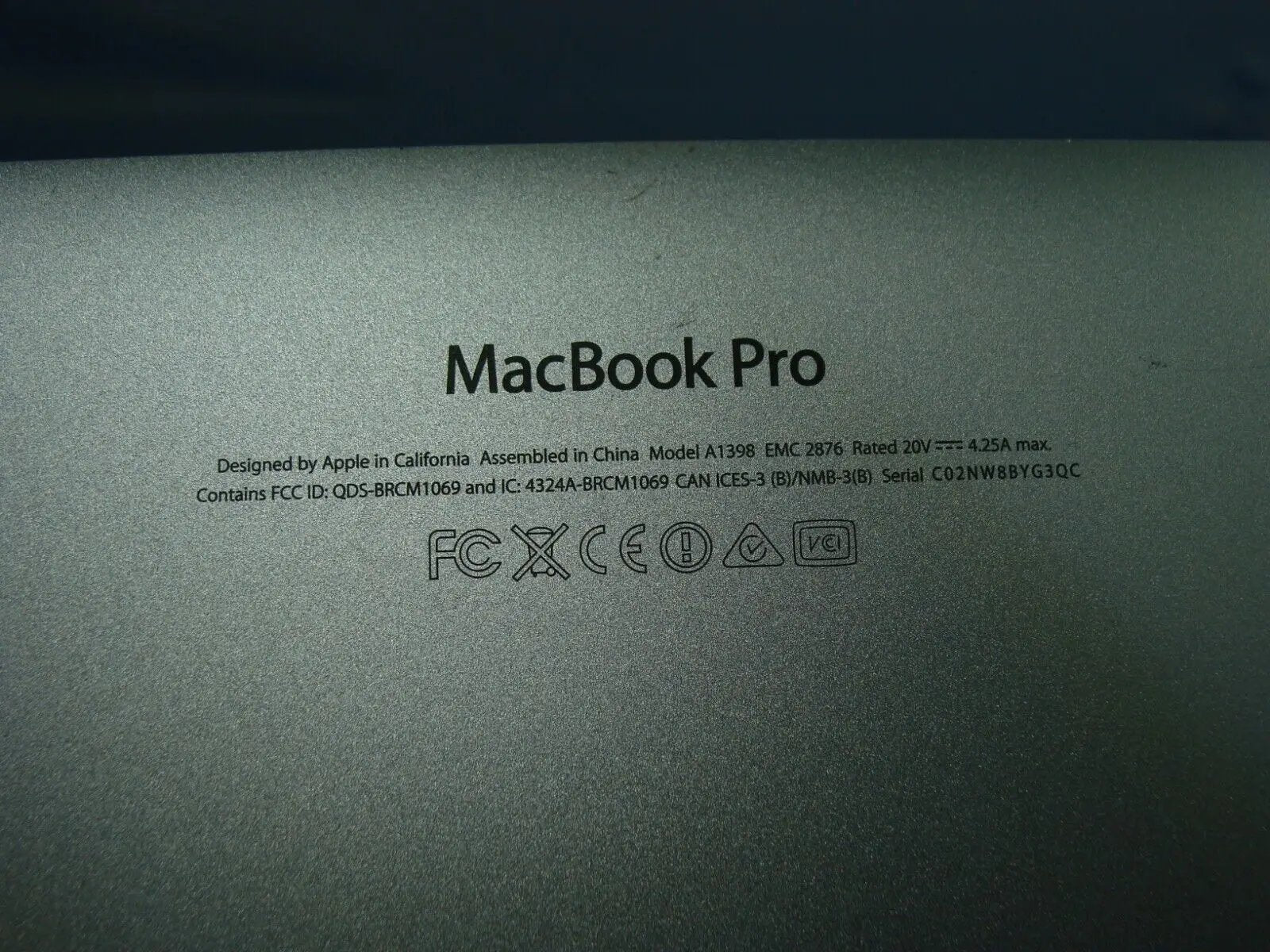 MacBook Pro A1398 15