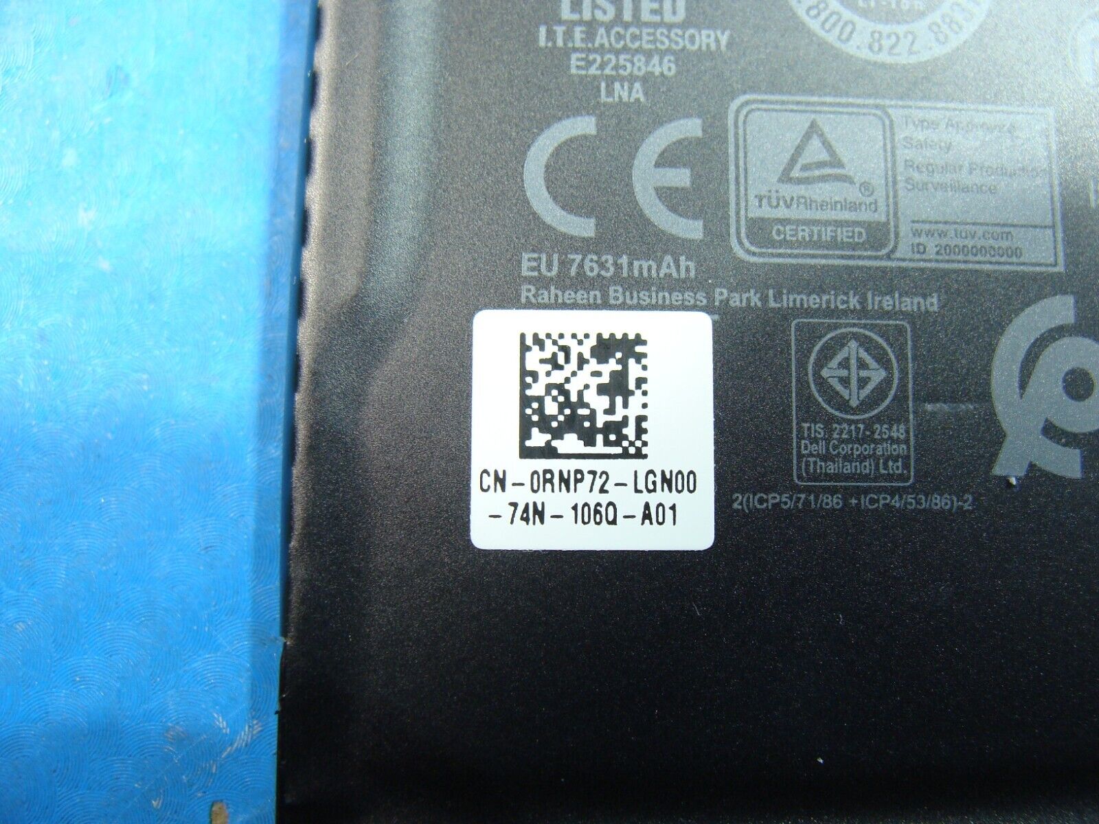 Dell XPS 13 9360 13.3 Battery 7.6V 60Wh 7631mAh PW23Y RNP72 Excellent