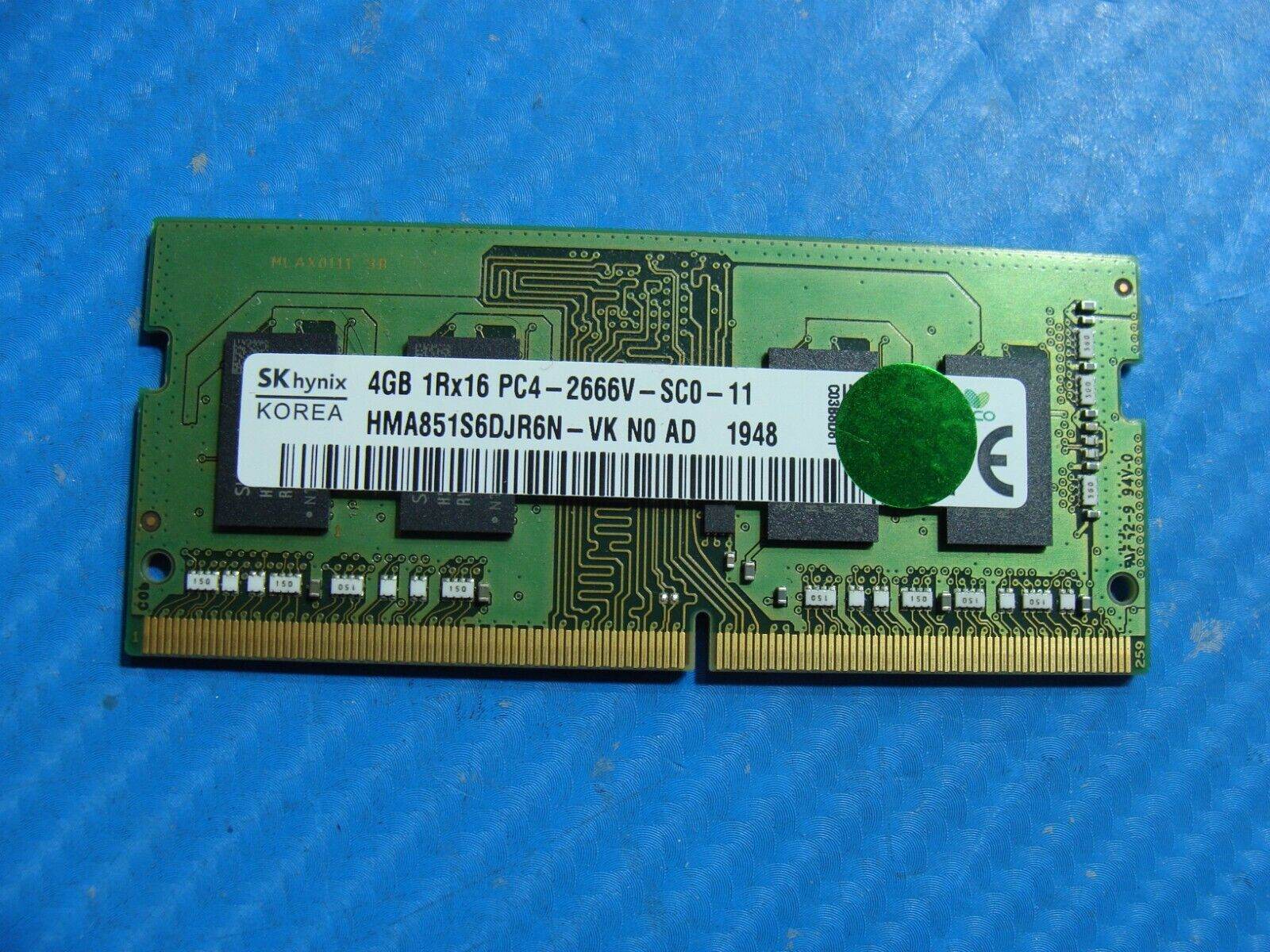 HP 15-ef0023dx SK Hynix 4GB 1Rx16 Memory RAM PV4-2666V SO-DIMM HMA851S6DJR6N-VK - Tested Computer Laptop Parts