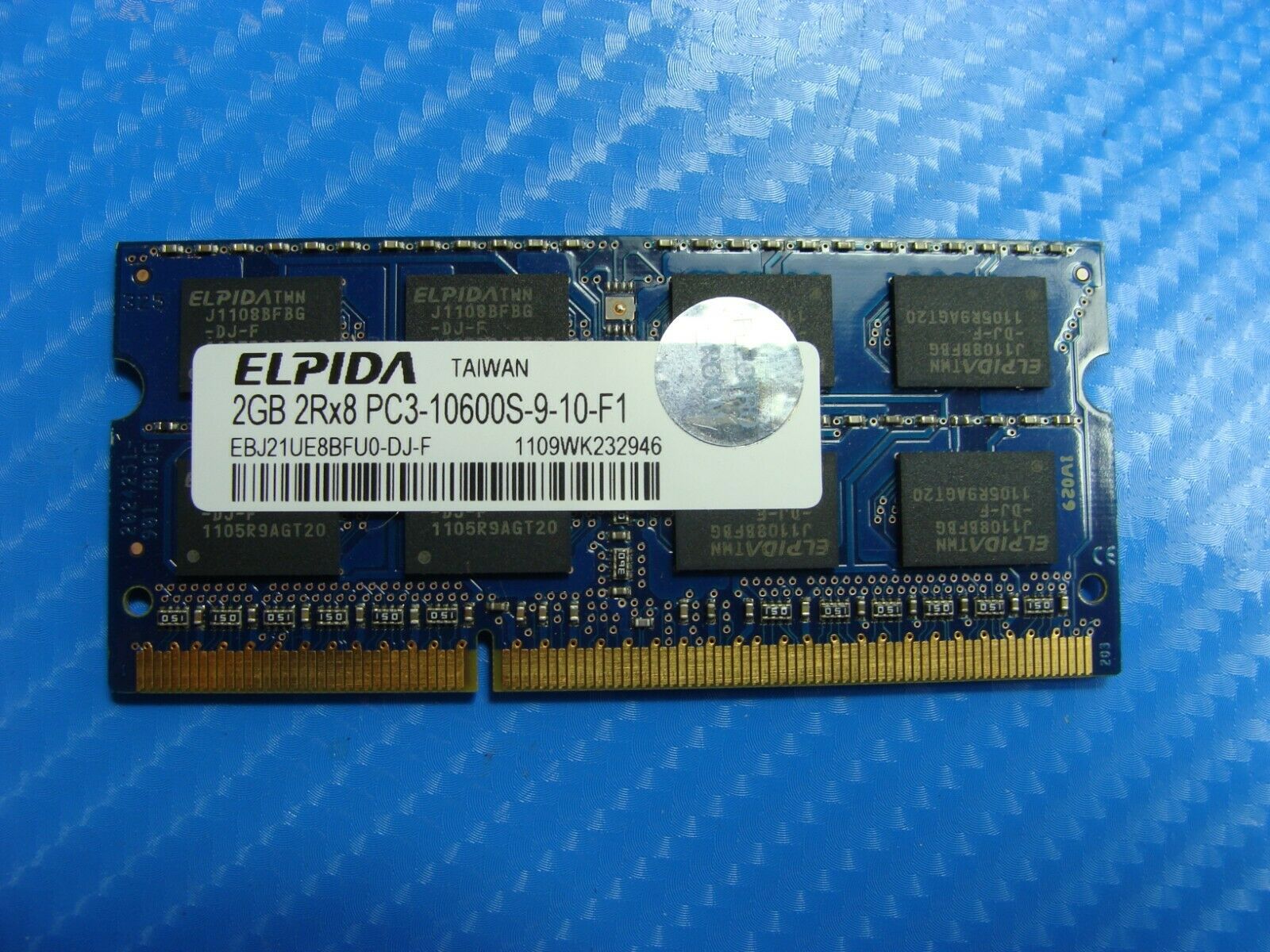 Sony VPCEB490X Elpida 2GB 2Rx8 PC3-10600S SO-DIMM RAM Memory EBJ21UE8BFU0-DJ-F - Laptop Parts - Buy Authentic Computer Parts - Top Seller Ebay