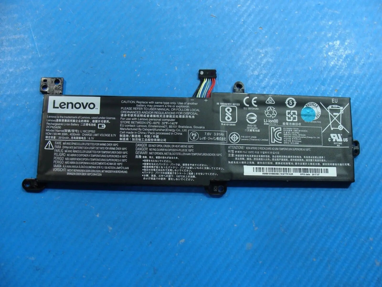 Lenovo IdeaPad 320-15IKB 15.6 Genuine Laptop Battery 7.6V 30Wh 4030mAh L16C2PB2