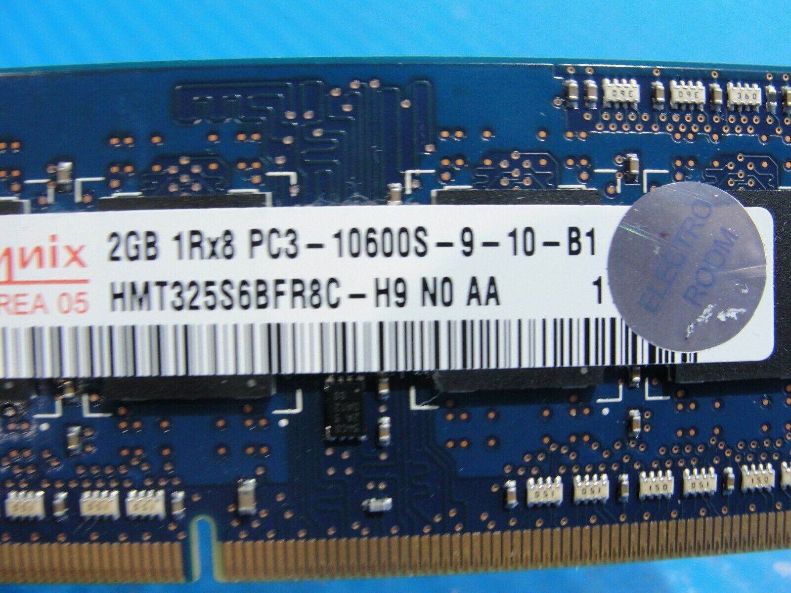 MacBook Pro A1278 SO-DIMM Hynix 2GB Memory PC3-10600S-9-10-B1 HMT325S6BFR8C-H9 - Tested Computer Laptop Parts