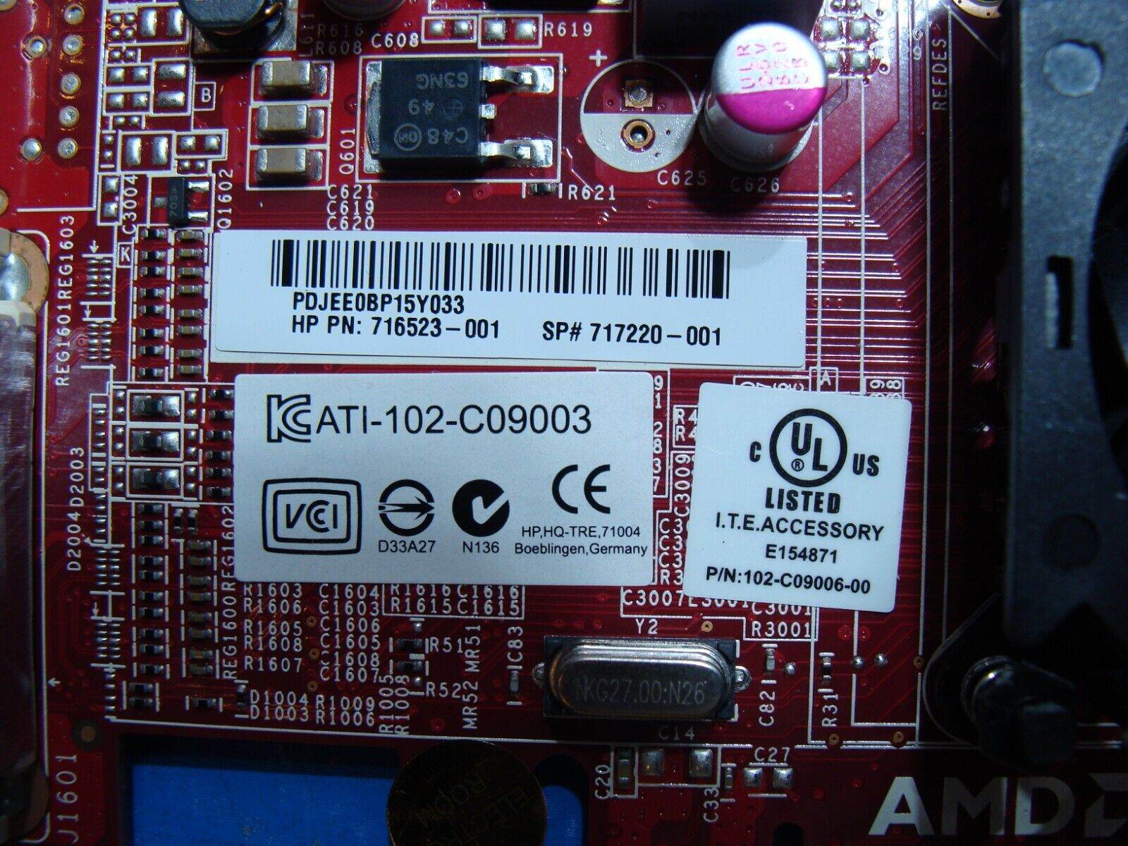 HP ProDesk 400 G1 MT AMD Radeon HD 8350 1Gb PCIe Video Graphics Card 716523-001 - Tested Computer Laptop Parts