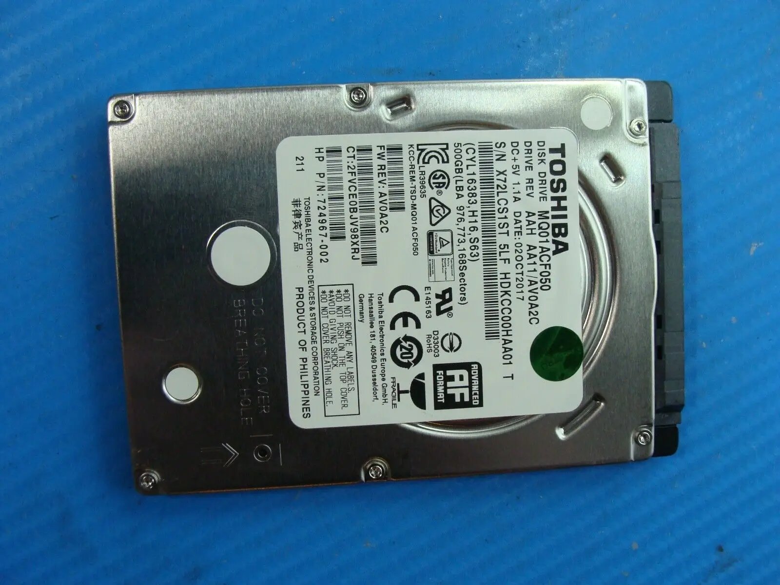 HP 450 G3 Toshiba 500GB SATA 2.5