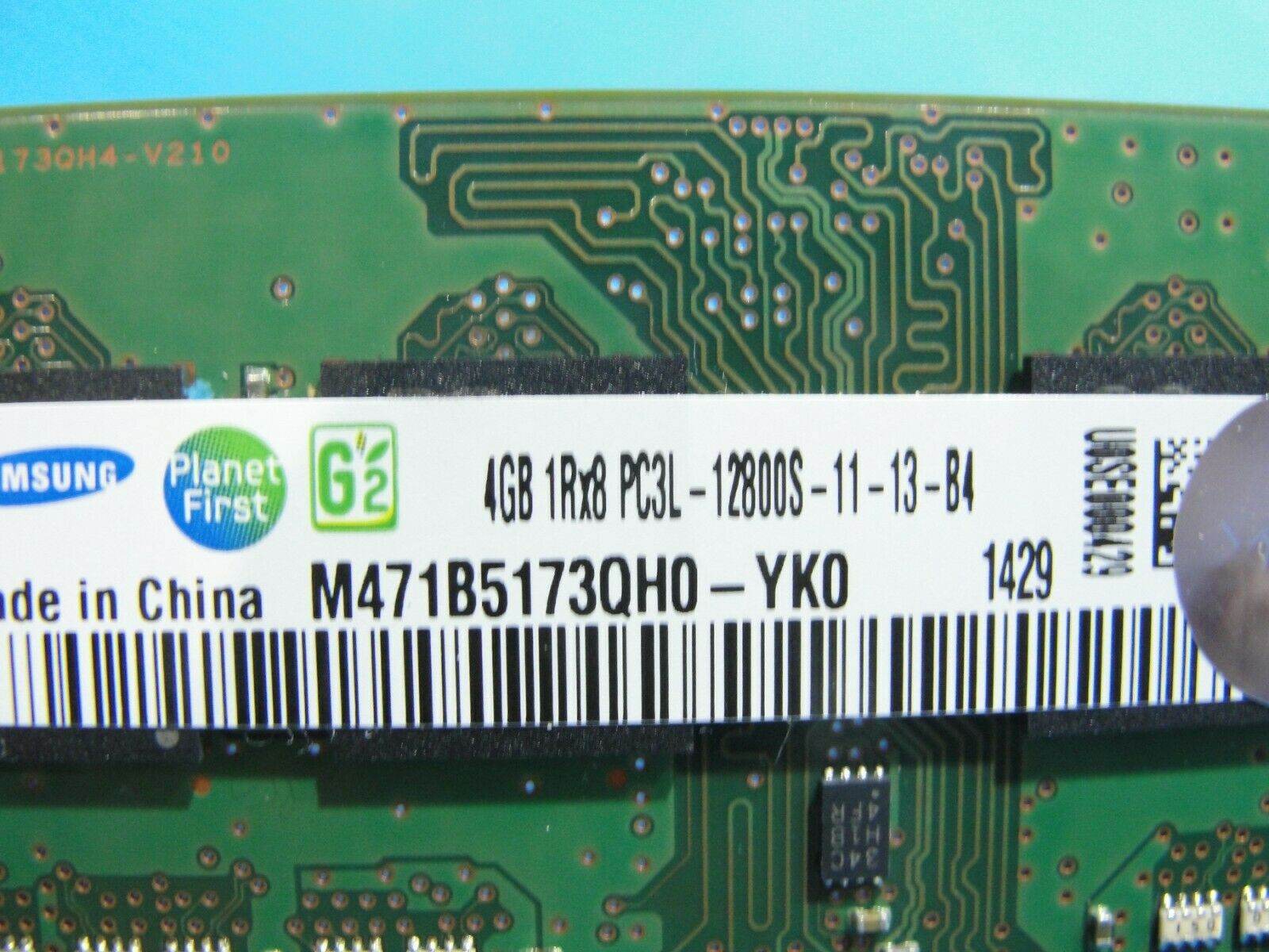 Toshiba P55W-B5224 Samsung 4GB SO-DIMM Memory RAM PC3L-12800S M471B5173QH0-YK0 - Tested Computer Laptop Parts