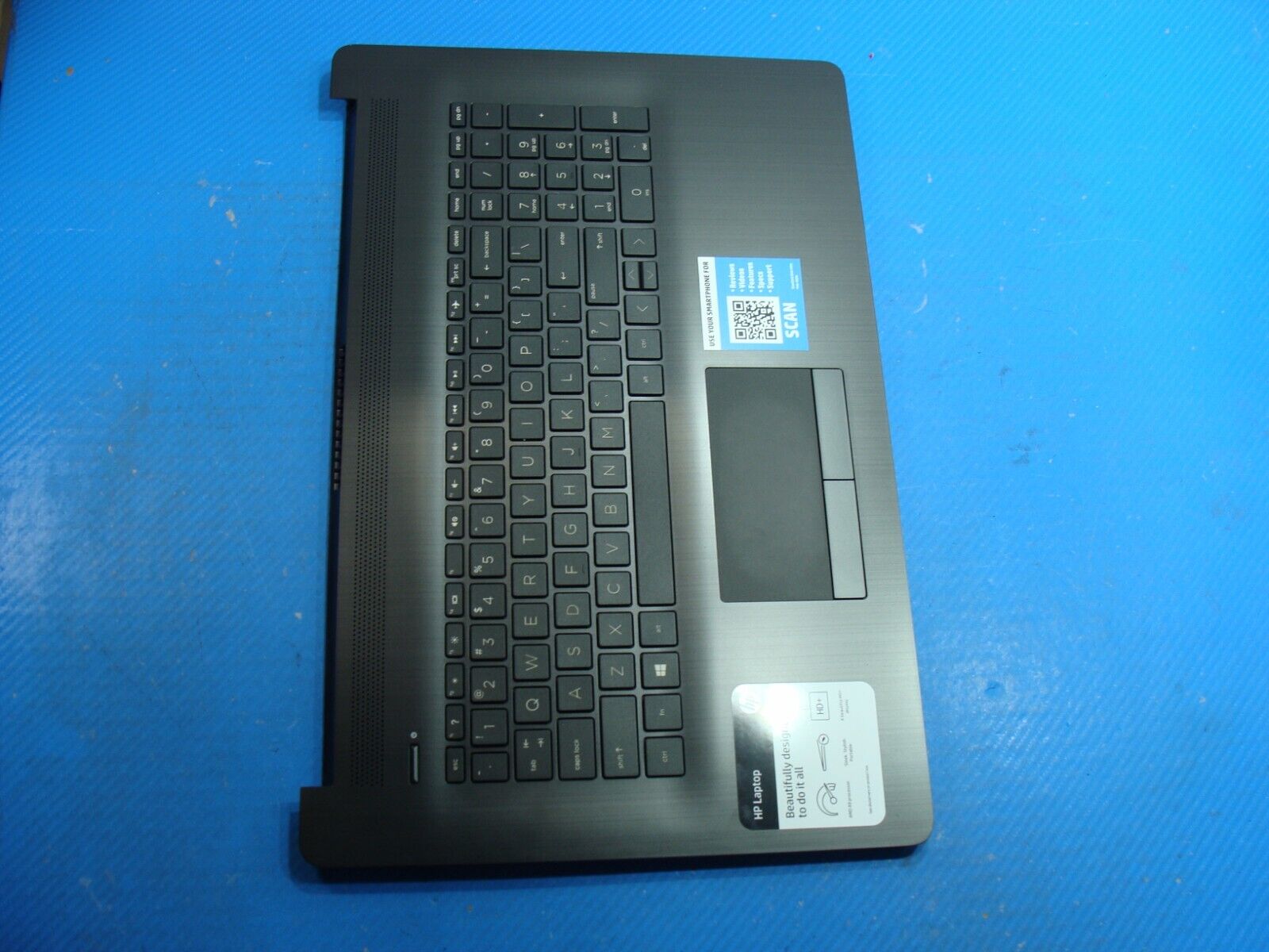 HP 17.3” 17-ca0020nr OEM Laptop Palmrest w/TouchPad Keyboard L22750-001 Grade A