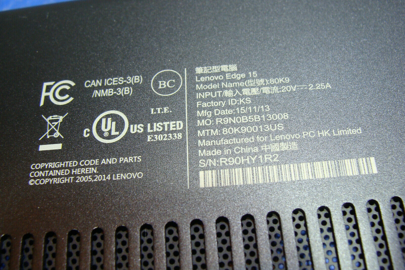 Lenovo Edge 15 80K9 15.6