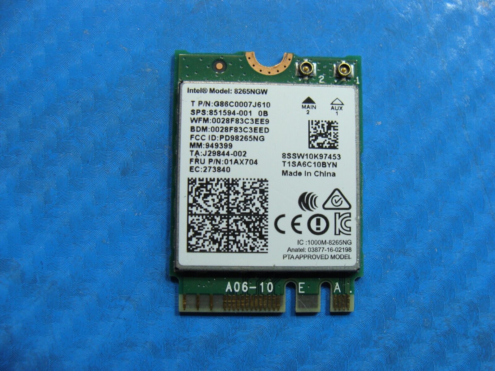 HP Spectre x360 15-bl012dx 15.6 Wireless WiFi Card 8265NGW 851594-001
