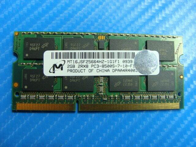 MacBook Pro A1286 Micron SO-DIMM RAM Memory 2GB PC3-8500S MT16JSF25664HZ-1G1 - Tested Computer Laptop Parts