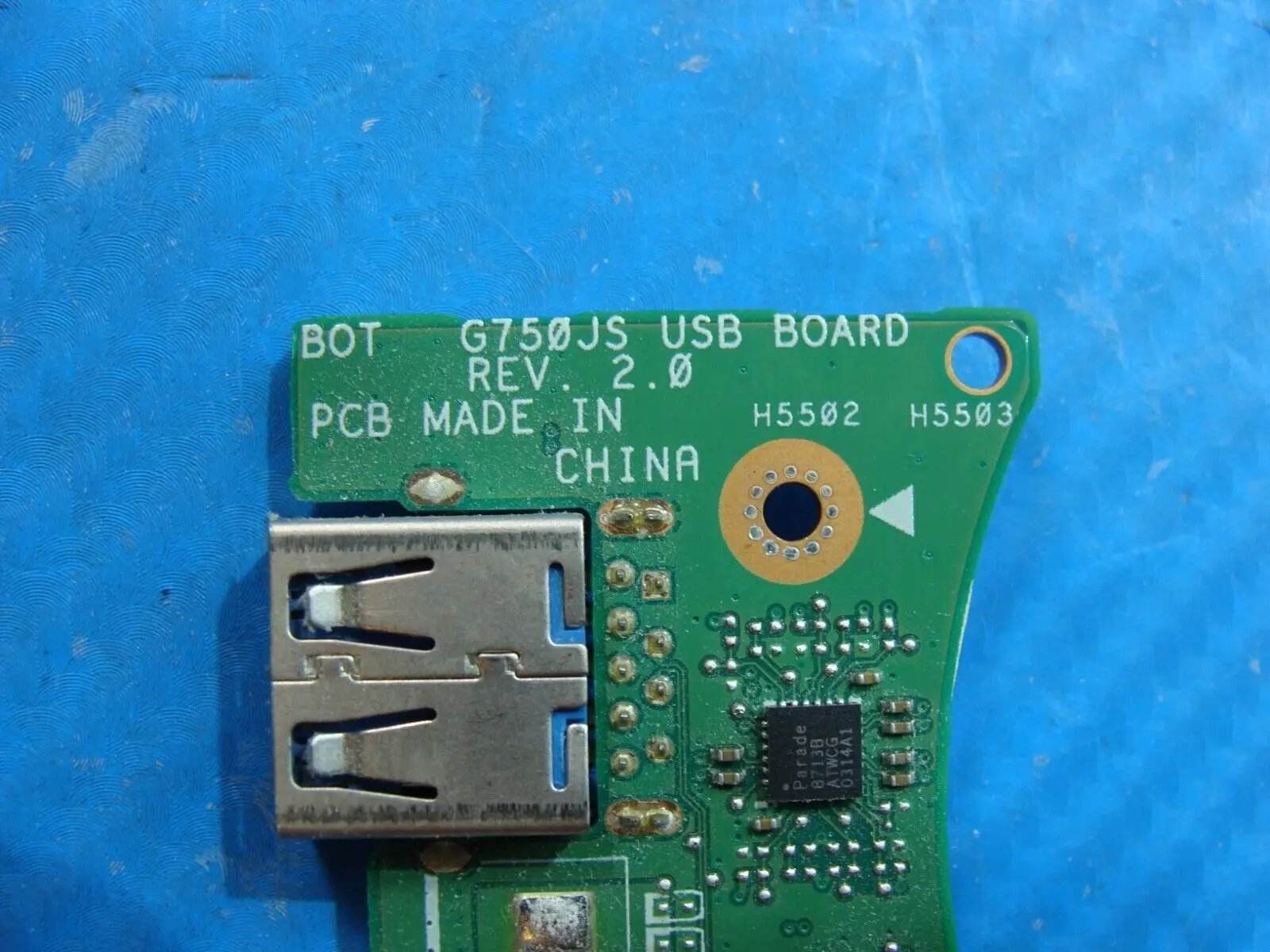 Asus 17.3” G750JS Genuine Laptop USB Board w/Cable 60NB04J0-US1020 - Tested Computer Laptop Parts