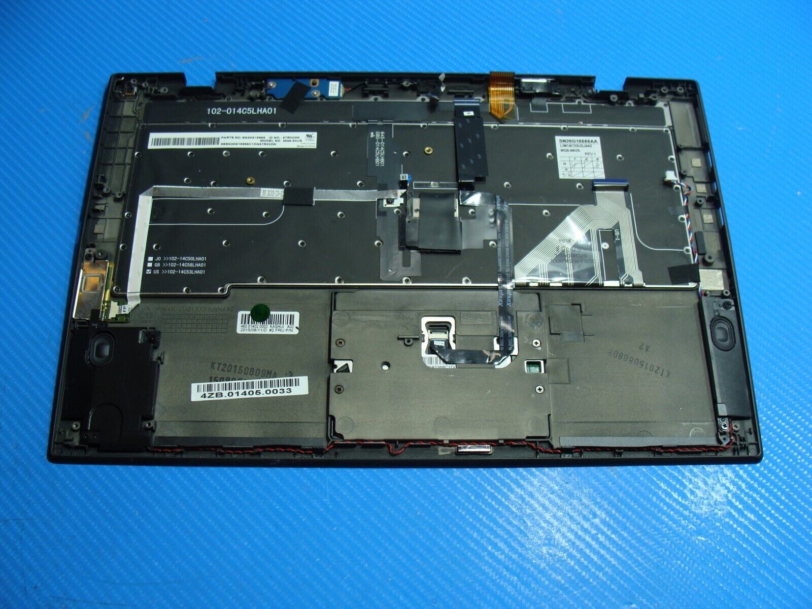 Lenovo ThinkPad X1 Carbon 3rd Gen 14 Palmrest w/Keyboard Touchpad 460.01402.0002