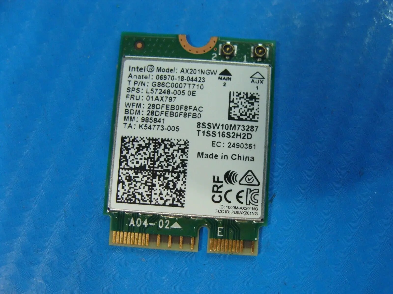 HP EliteBook 850 G7 15.6 Wireless WiFi Card AX201NGW L57248-005