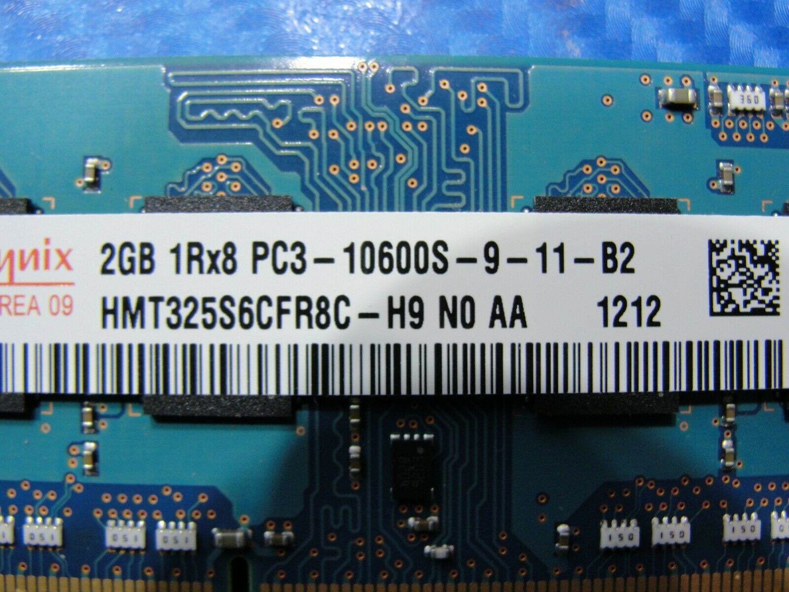 MacBook A1278 Laptop Hynix 2GB Memory RAM PC3-10600S-9-11-B2 HMT325S6CFR8C-H9 - Tested Computer Laptop Parts