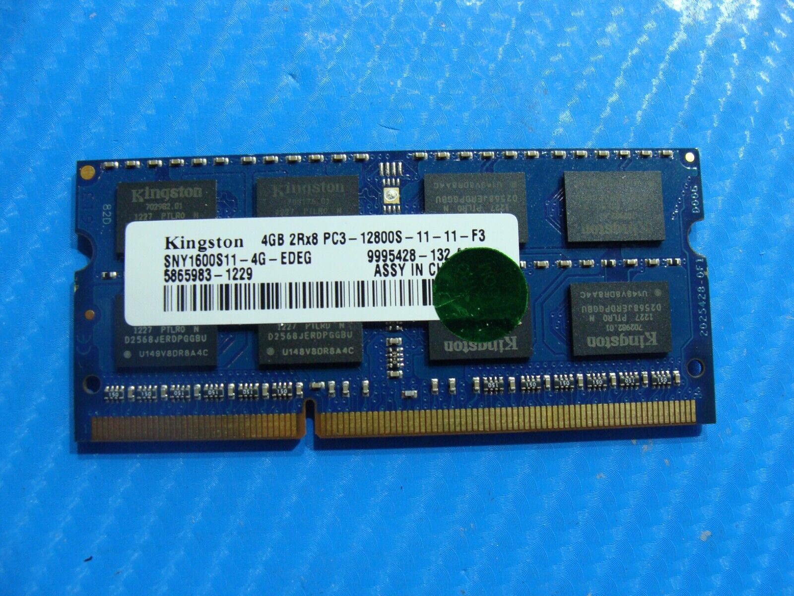 Sony SVE1512JCXW Kingston 4GB PC3-12800S Memory RAM SO-DIMM SNY1600S11-4G-EDEG