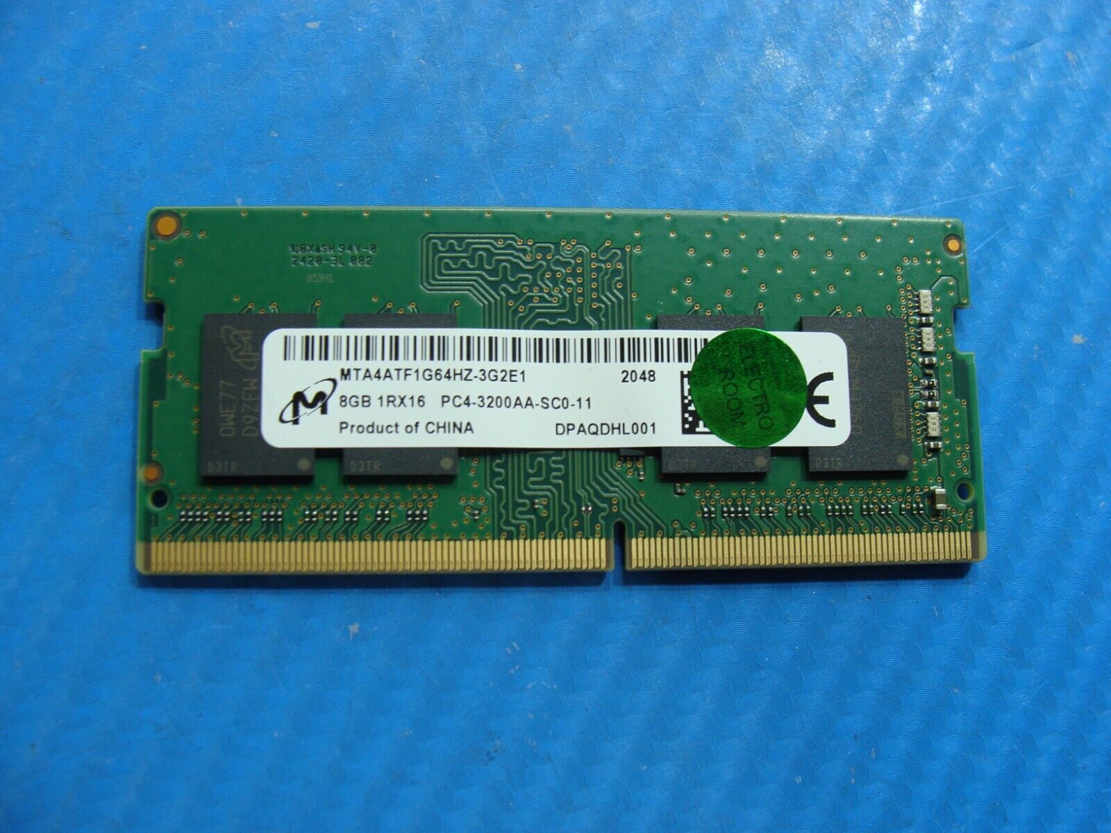 Acer PT314-51s-71UU So-Dimm Micron 8GB Memory RAM PC4-3200AA MTA4ATF1G64HZ-3G2E1
