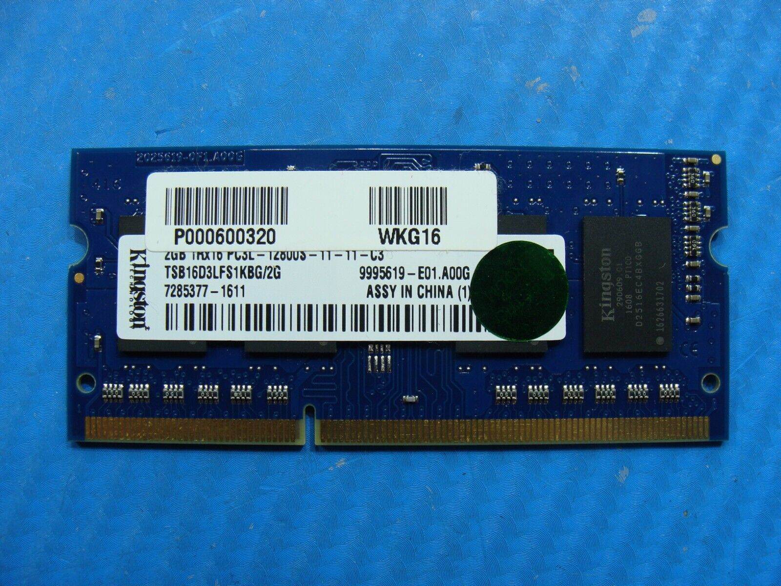 Toshiba E45W-C So-Dimm Kingston 2Gb Memory PC3L-12800S TSB16D3LFS1KBG/2G - Tested Computer Laptop Parts