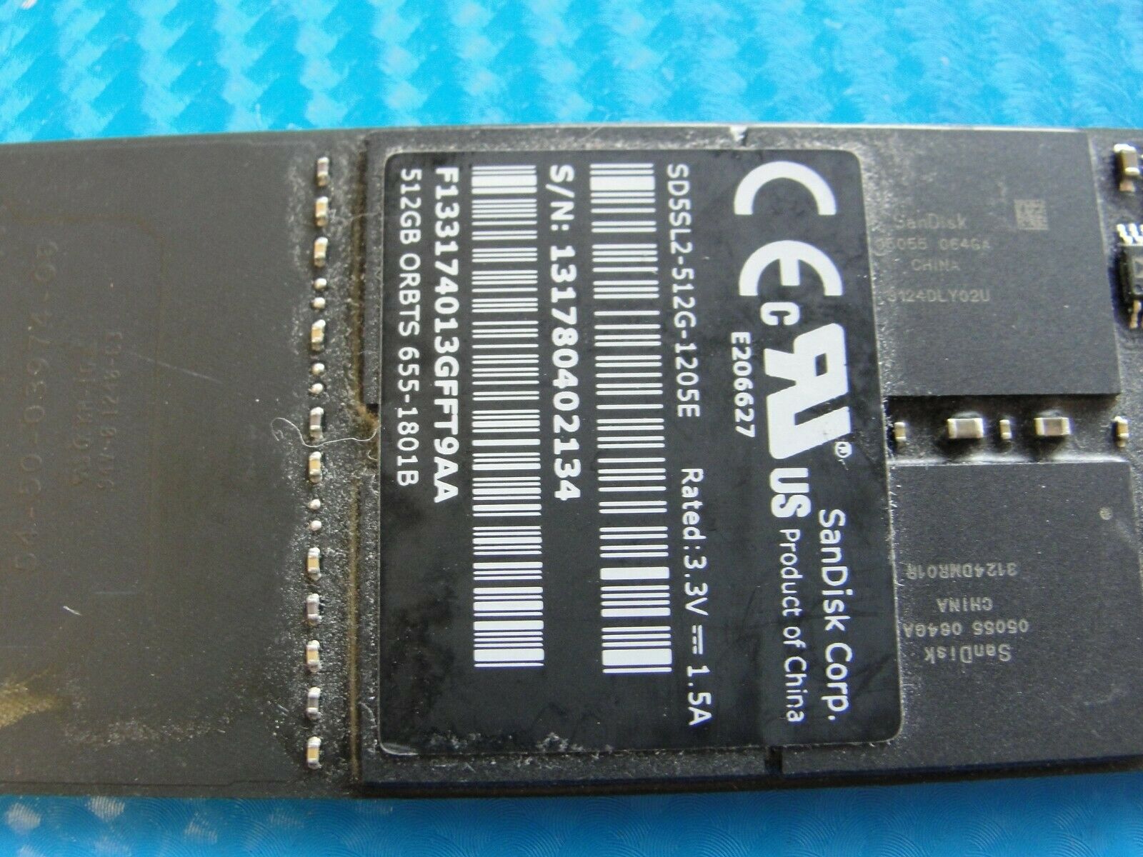 Apple OEM SSD 512GB ORBTS 655-1801B for MacBook Pro Retina 15