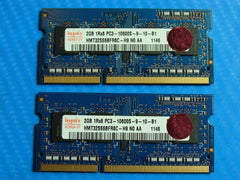MacBook Pro A1278 Hynix 2x 2GB PC3-10600S RAM Memory SO-DIMM HMT325S6BFR8C-H9 - Tested Computer Laptop Parts