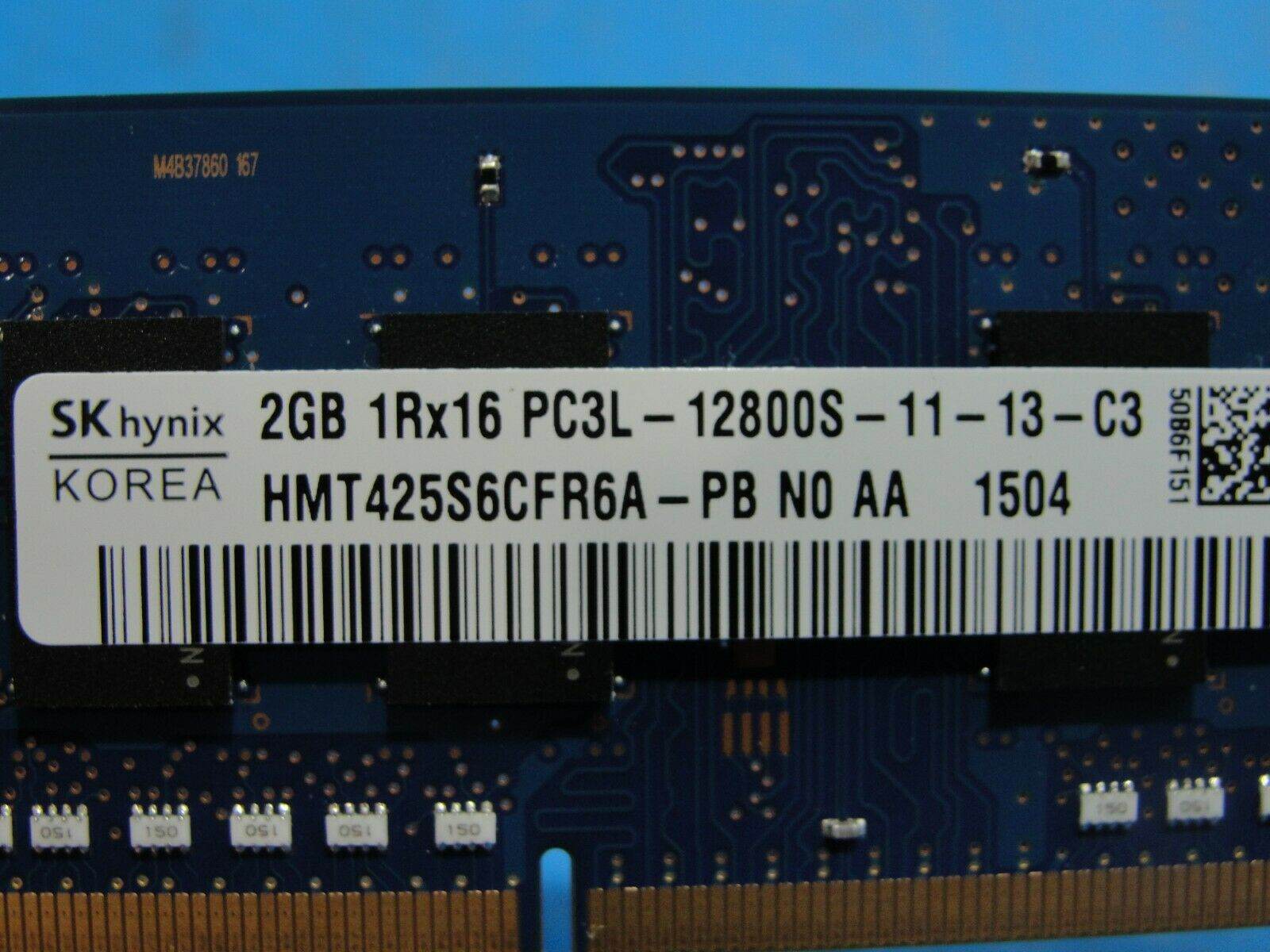 Dell 14 3452 Laptop SK hynix 2GB Memory PC3L-12800S-11-13-C3 HMT425S6CFR6A-PB - Tested Computer Laptop Parts