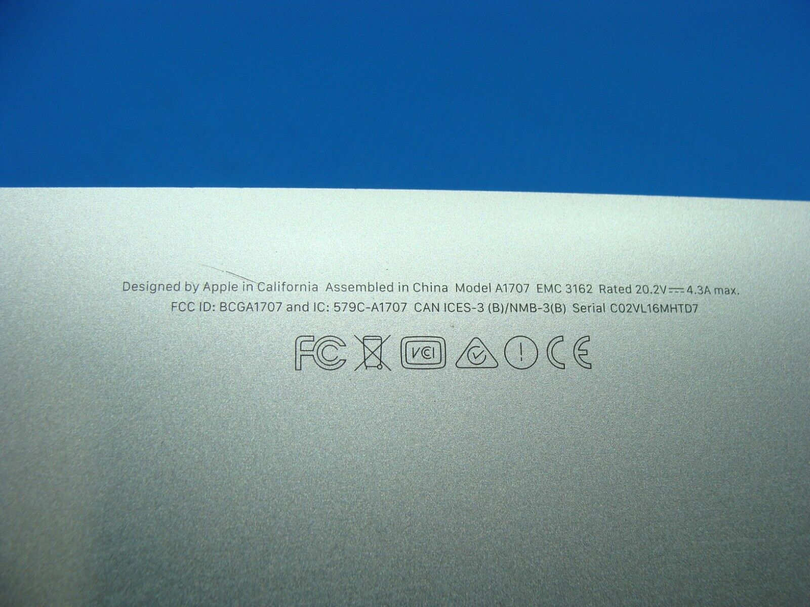 MacBook Pro A1707 15