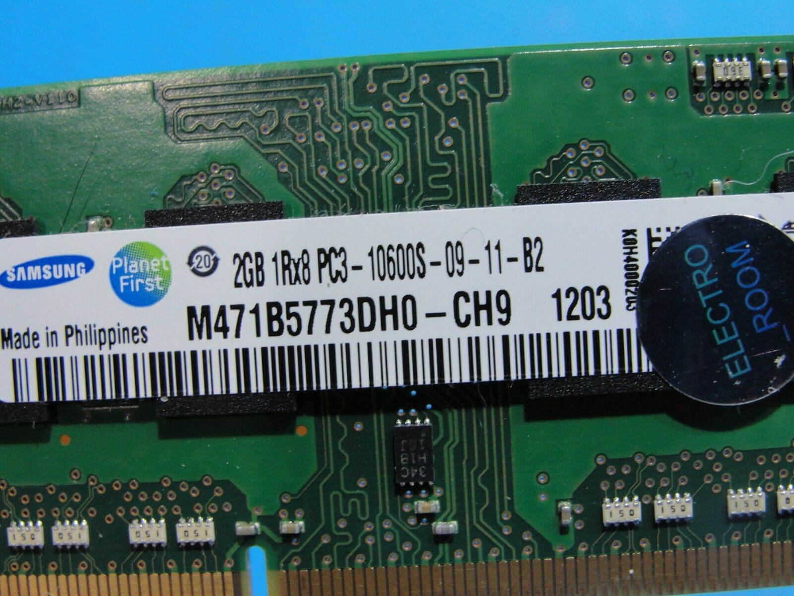 MacBook Pro A1278 Samsung 2GB SO-DIMM Memory RAM PC3-10600S M471B5773DH0-CH9 - Tested Computer Laptop Parts