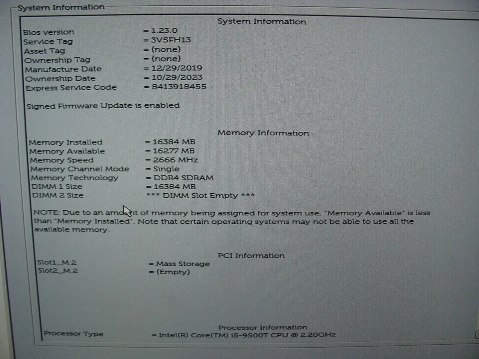 OB in Warranty WIFI+ DELL Optiplex 3070 MFF Intel i5-9500T 2.2GHz 16GB RAM 256GB