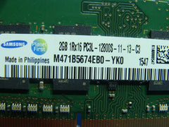 HP m6-p114dx Samsung 2GB 1Rx16 PC3L-12800S SO-DIMM RAM Memory M471B5674EB0-YK0 - Tested Computer Laptop Parts