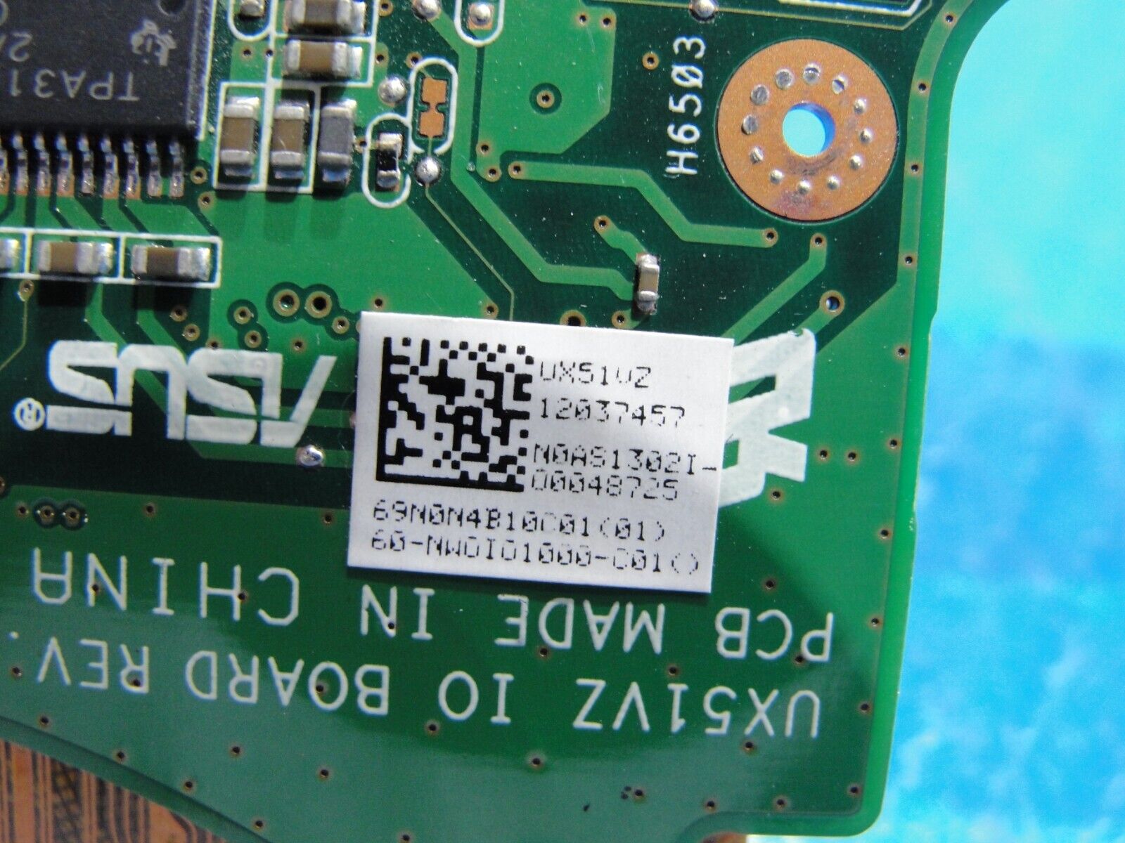 Asus ZenBook UX51VZA I/O Audio USB Board W/ Cable 60-nwoio1000-c01 69n0n4b10c01