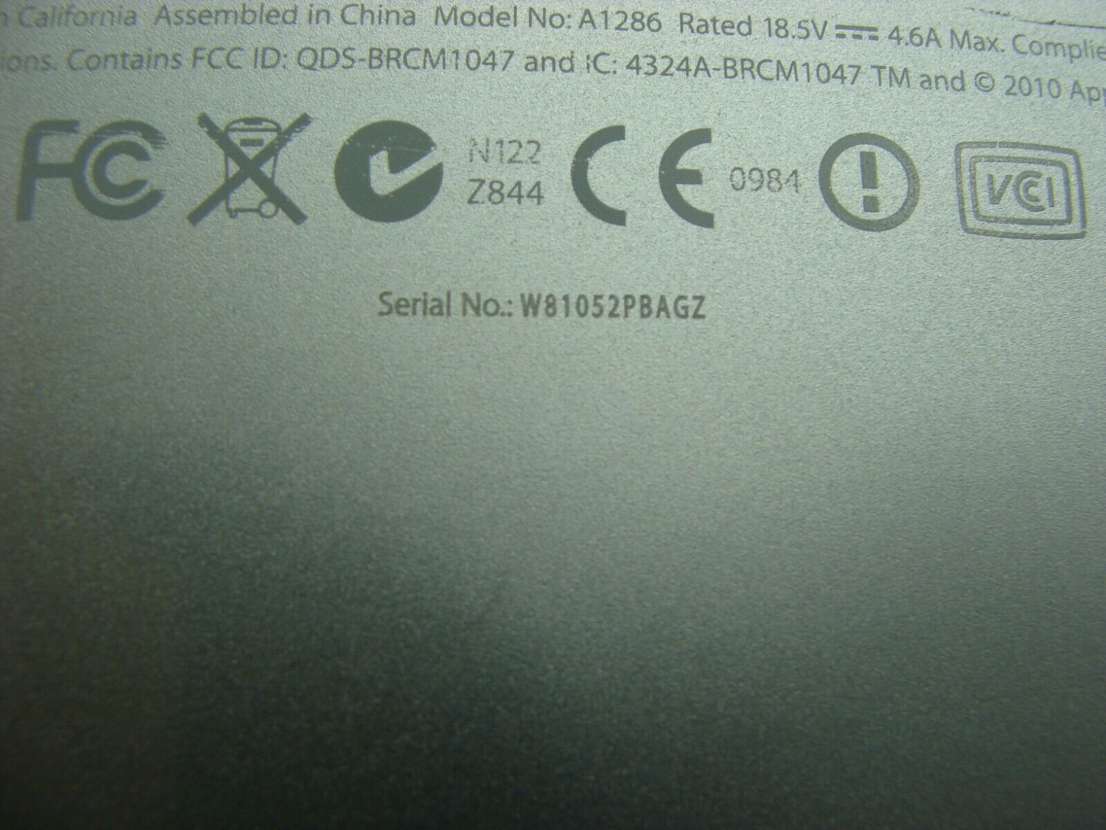 MacBook Pro A1286 15