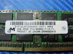 Macbook A1278 Laptop Micron 2GB Memory PC3-8500S-7-10-F1 MT16JSF25664HZ-1G1F1 #1 - Tested Computer Laptop Parts