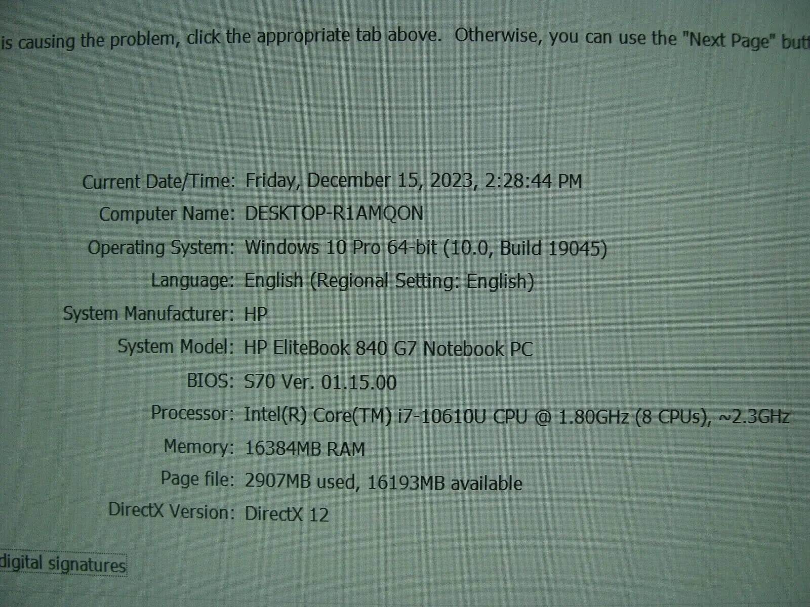 DEAL PwR Battery HP Elitebook 840 G7 Intel i7-10610U 2.30Ghz 16GB RAM 256 GB SSD - Tested Computer Laptop Parts