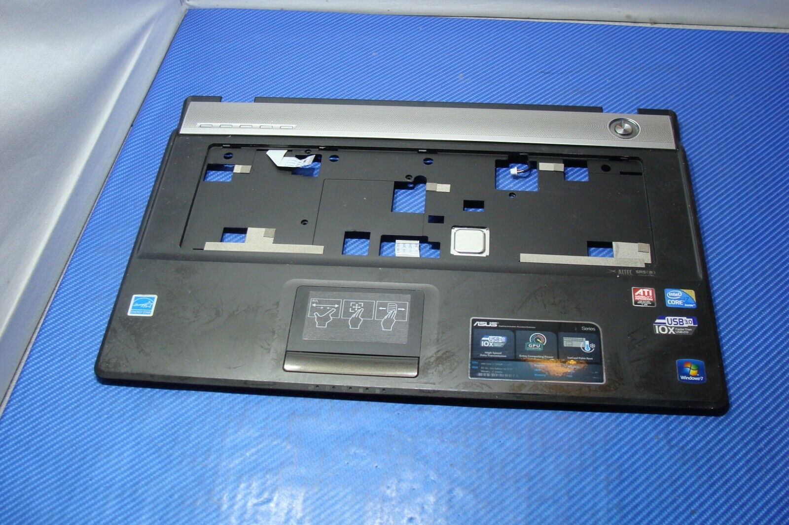 Asus 17.3 N71JQ-XT1 Genuine Laptop Palmrest w/TouchPad Black 13GNX01AP073-1