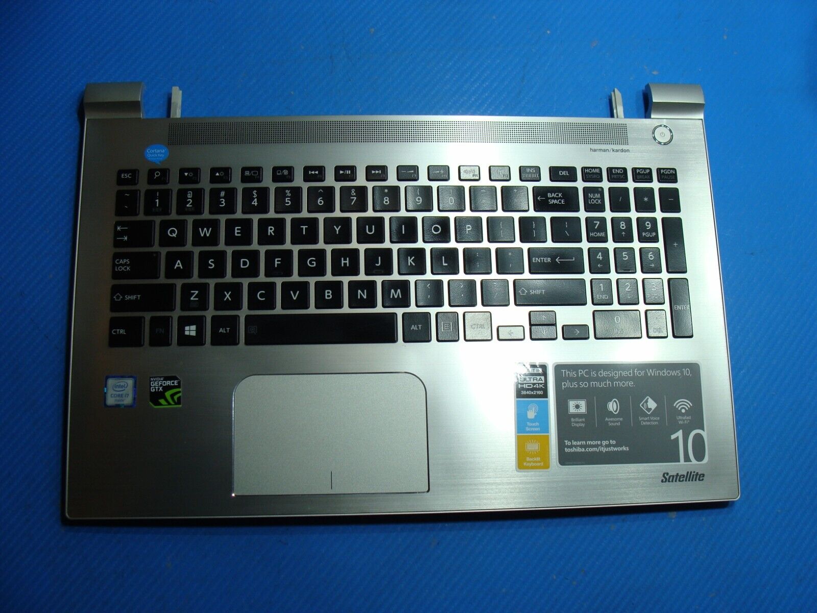 Toshiba Satellite S55t-C 15.6" Palmrest w/Touchpad Keyboard Backlit 4ABLVSA0I10