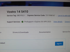 Dell Vostro 5410 14" FHD Laptop i5-11320H 256GB SSD 8GB Win 10 Pro in warranty until APR 2023