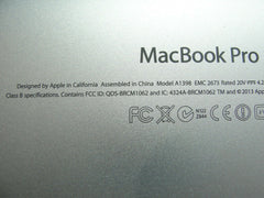 MacBook Pro A1398 15" 2013 ME664LL/A ME665LL/A Housing Bottom Case 923-0411 - Laptop Parts - Buy Authentic Computer Parts - Top Seller Ebay