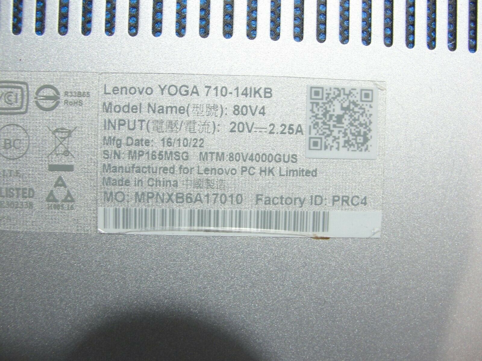 Lenovo Yoga 710-14IKB 80V4 14