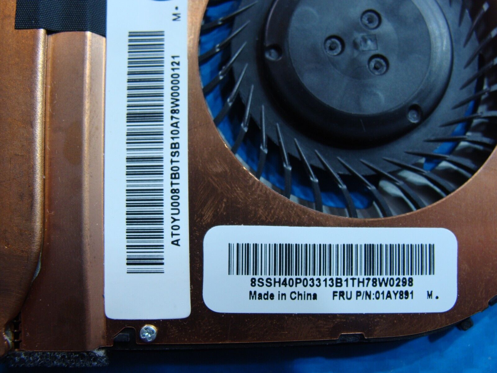 Lenovo Thinkpad T470s 14 Genuine CPU Cooling Fan w/Heatsink 01AY891