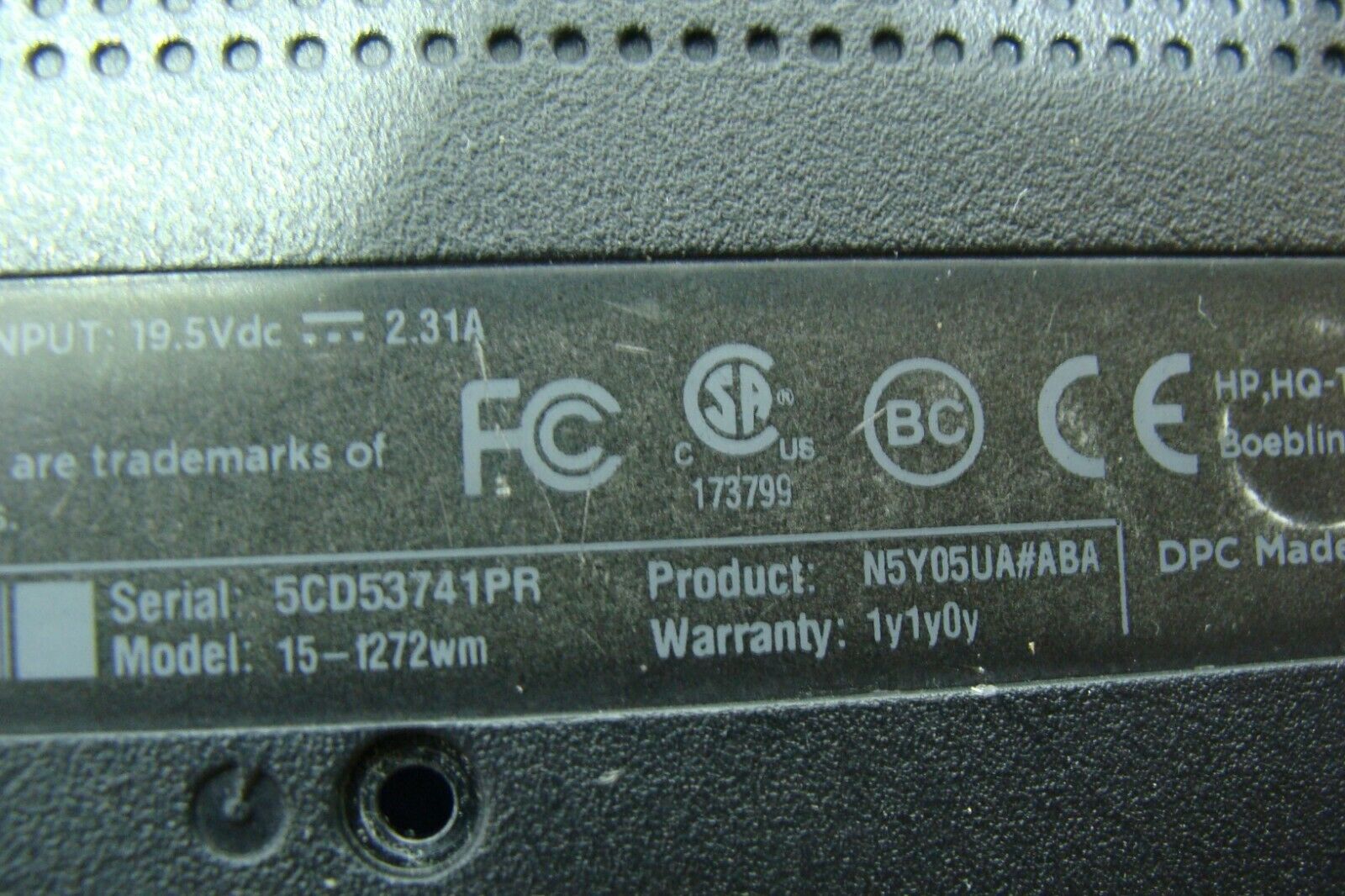 HP 15-f272wm 15.6