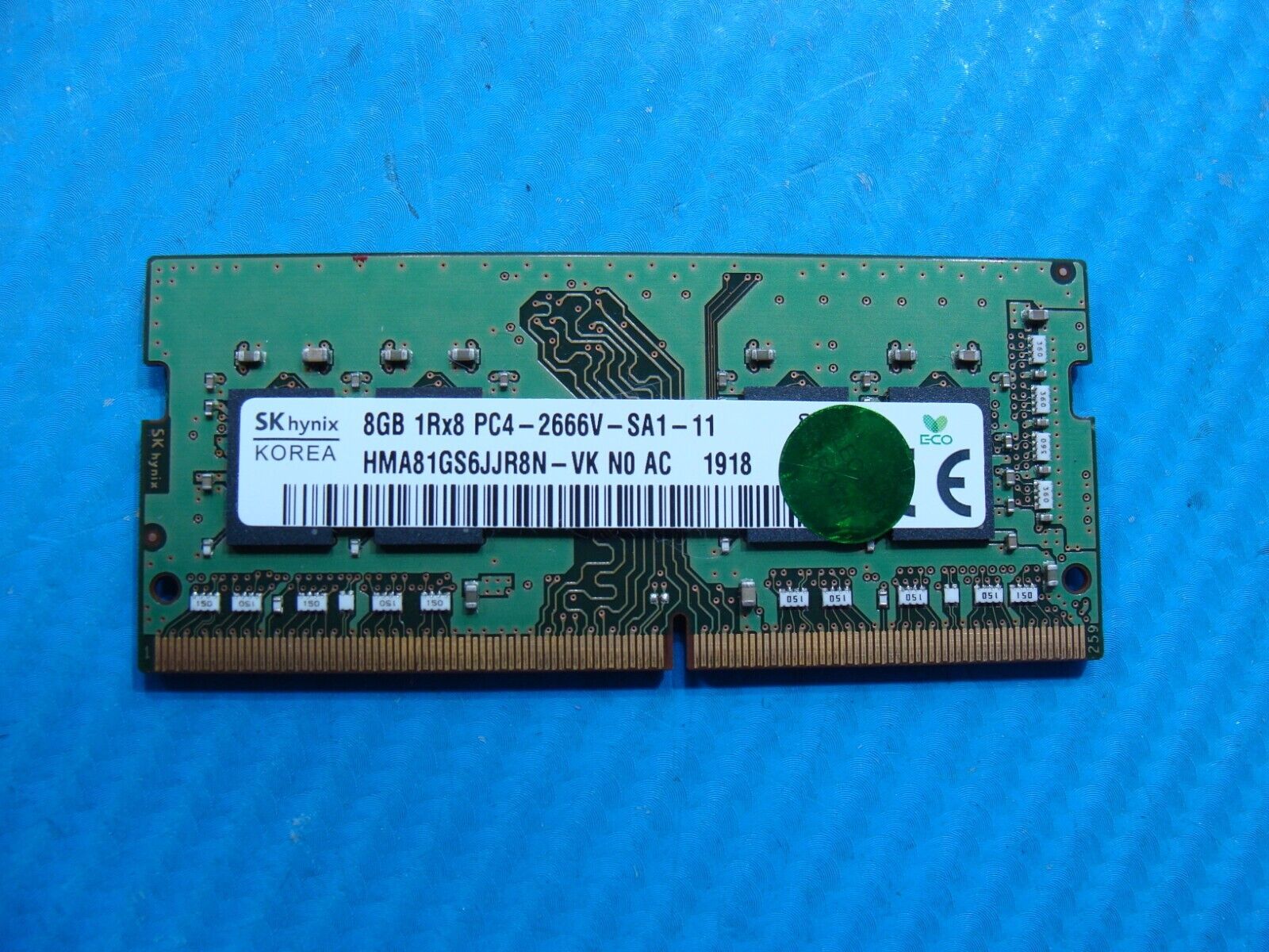 Acer AN515-43-R0YM So-Dimm SK Hynix 8GB 1Rx8 Memory PC4-2666V HMA81GS6JJR8N-VK