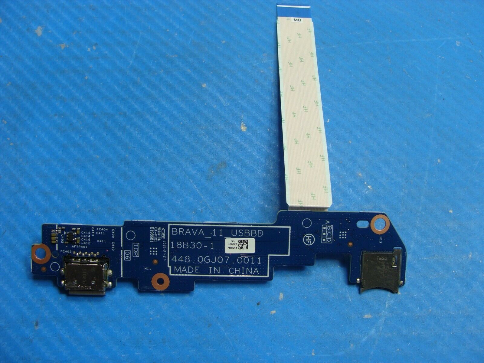 HP Pavilion x360 11.6" 11m-ap0013dx USB Card Reader Board w/Cable 448.0GJ07.0011 