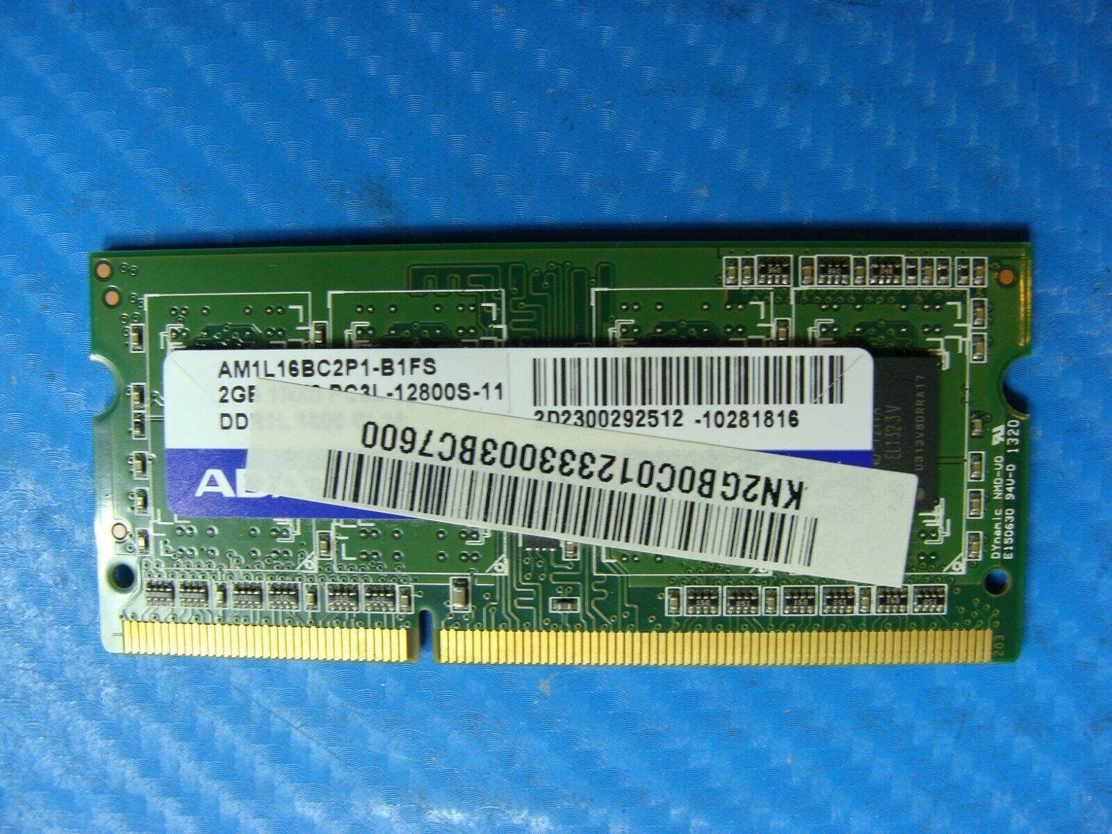 Acer M5-583P-6637 OEM ADATA 2GB PC3L-12800S SO-DIMM Memory RAM AM1L16BC2P1-B1FS - Tested Computer Laptop Parts