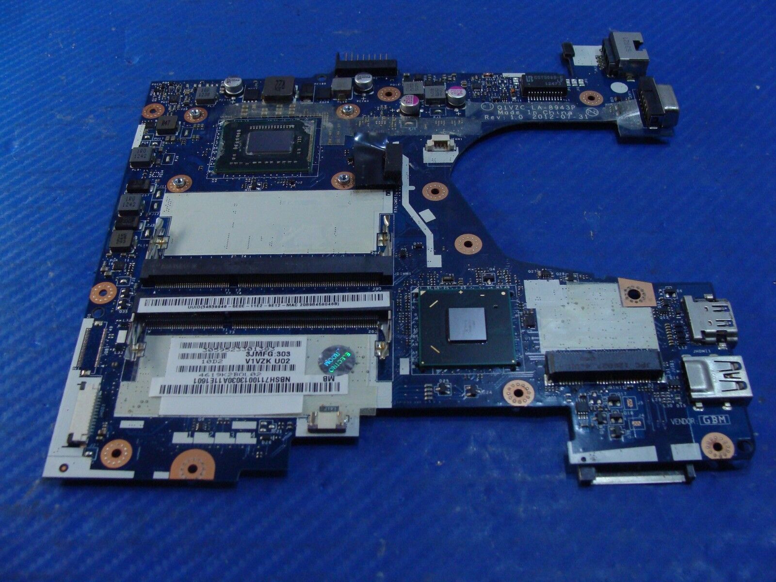 Acer Chromebook C710-2847 Intel 874 1.10GHz Motherboard NB.5H711.001 LA-8943P