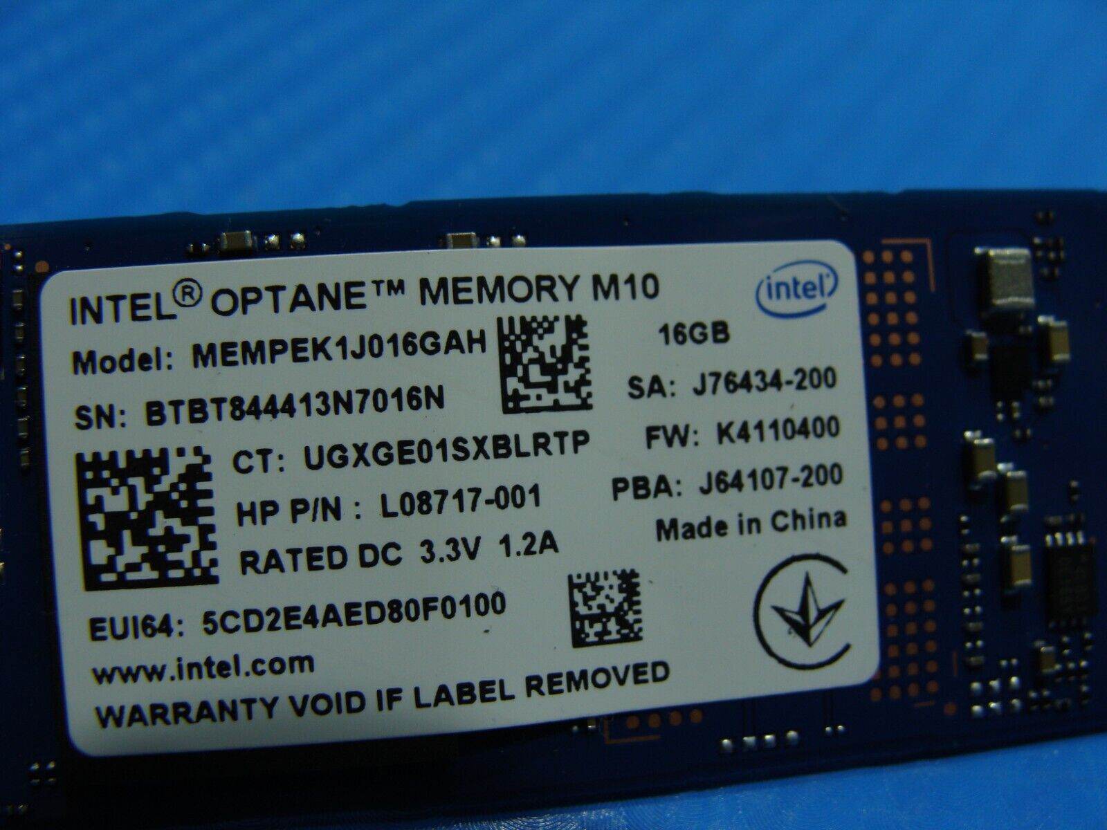 HP 15-ba0033wn Intel 16GB SATA M.2 SSD Solid State Drive MEMPEK1J016GAH - Tested Computer Laptop Parts